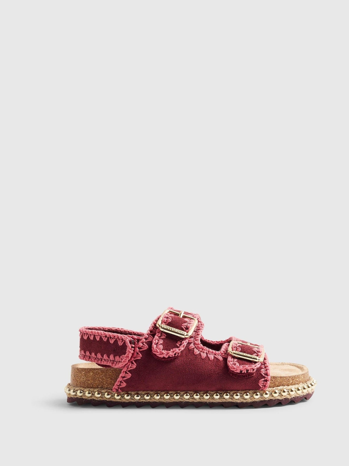 River Island Red Whipstitch Footbed Sandals image 1