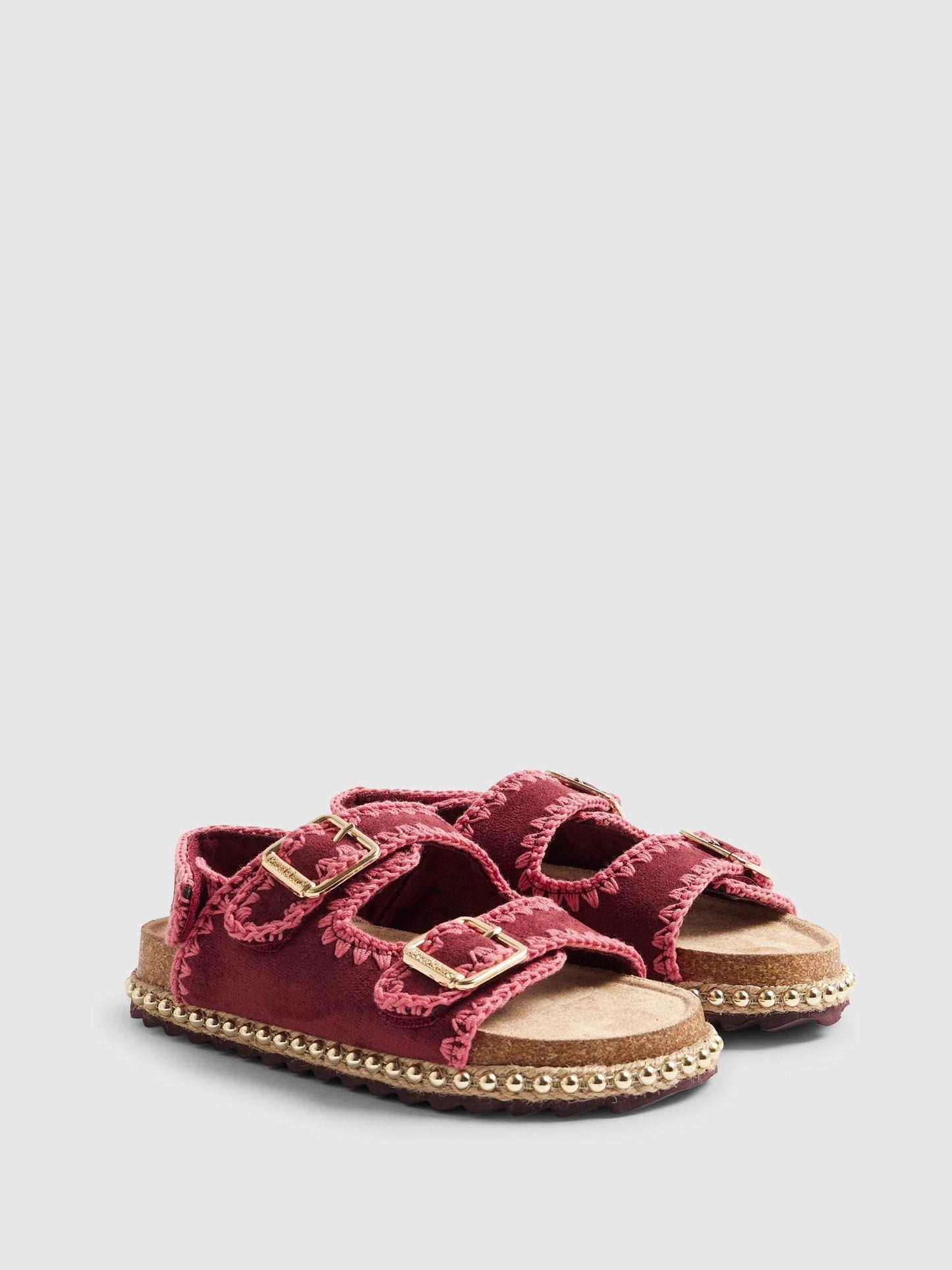 River Island Red Whipstitch Footbed Sandals image 2