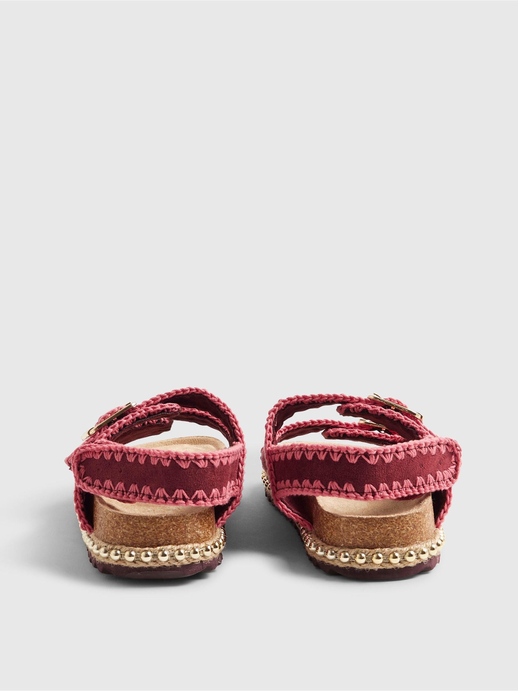River Island Red Whipstitch Footbed Sandals image 3