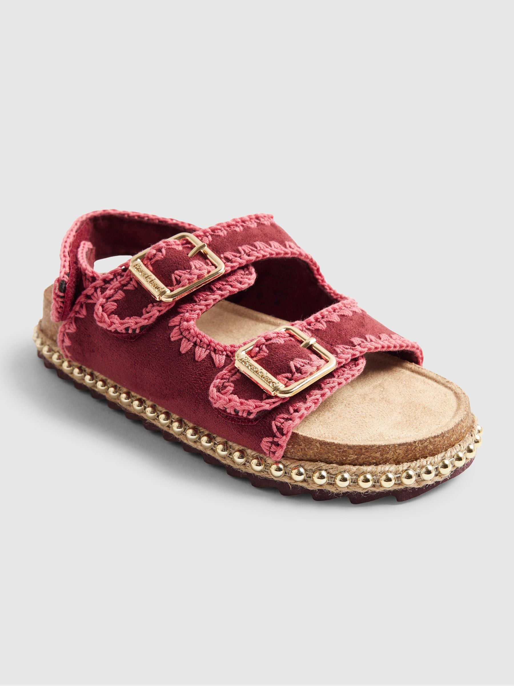 River Island Red Whipstitch Footbed Sandals image 4