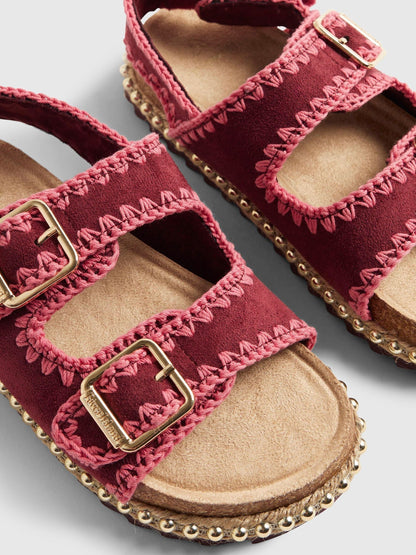 River Island Red Whipstitch Footbed Sandals image 5