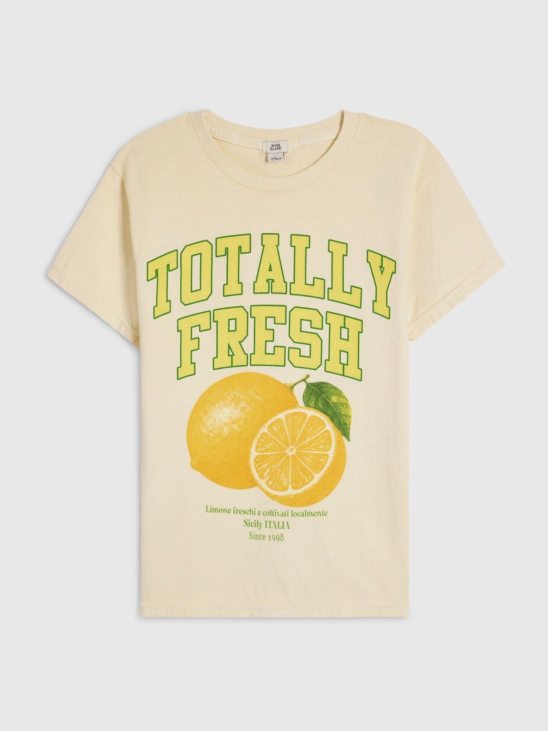 Dsiney Kidz - River Island Yellow Totally Fresh Lemon T-Shirt image 1