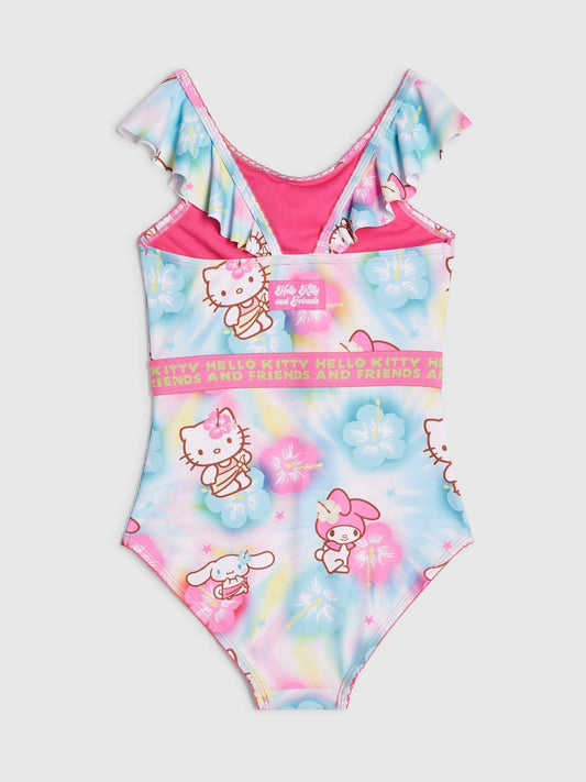 Dsiney Kidz - River Island Blue Hello Kitty Tie Dye Swimsuit image 2
