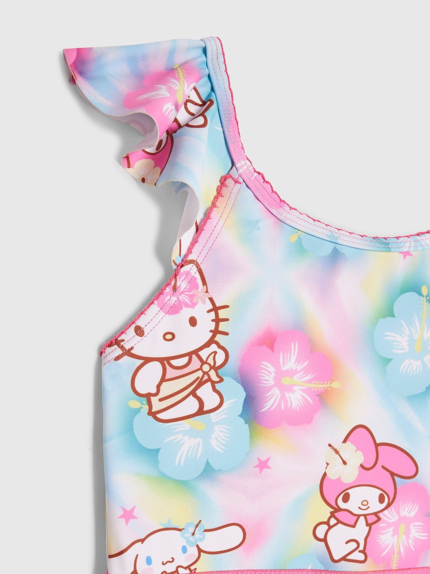 Dsiney Kidz - River Island Blue Hello Kitty Tie Dye Swimsuit image 3
