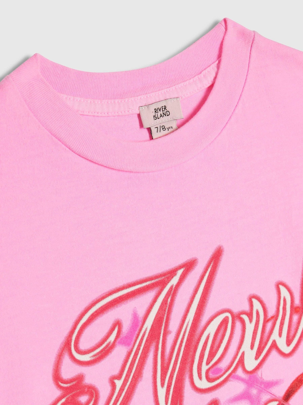 Dsiney Kidz - River Island Pink Cherry Airbrush Neon T-Shirt image 3