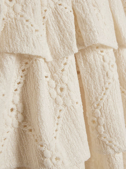 Dsiney Kidz - River Island Cream Crochet Shirt & Rara Skirt Set image 3