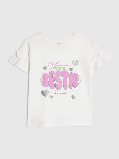 Dsiney Kidz - River Island White Got a Bestie T-Shirt image 1