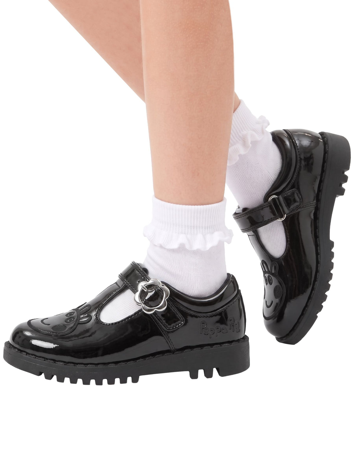Character Black Peppa Pig School Shoes - image 3