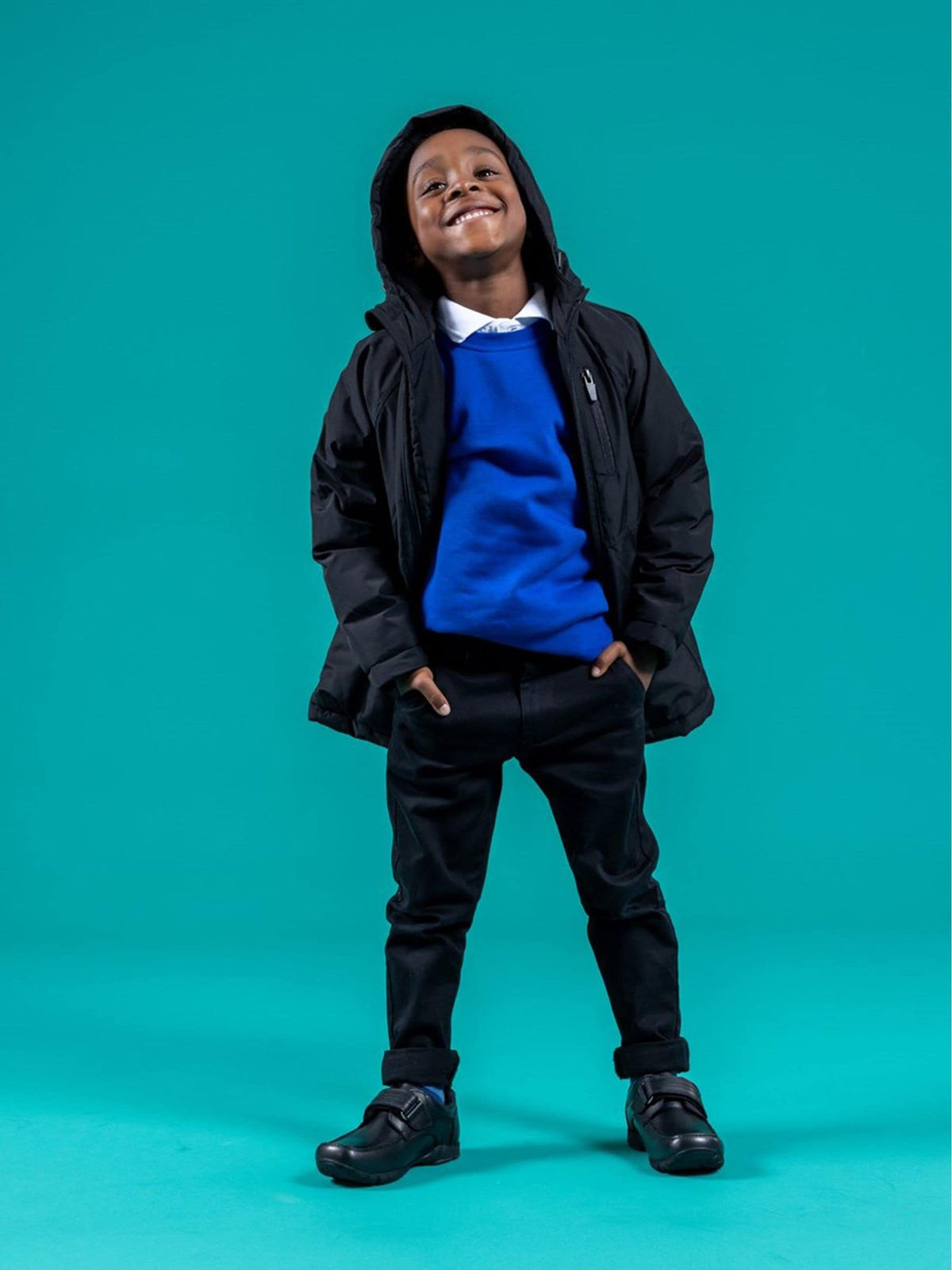 Hush Puppies Black Freddy 2 Junior School Shoes - image 1