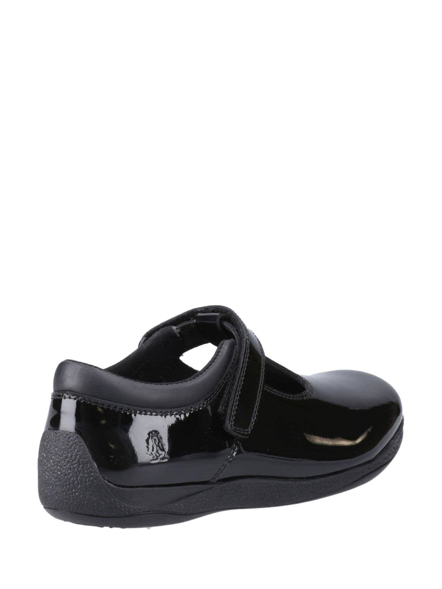 Hush Puppies Black Caitlin T-Bar Patent Junior School Shoes image 3