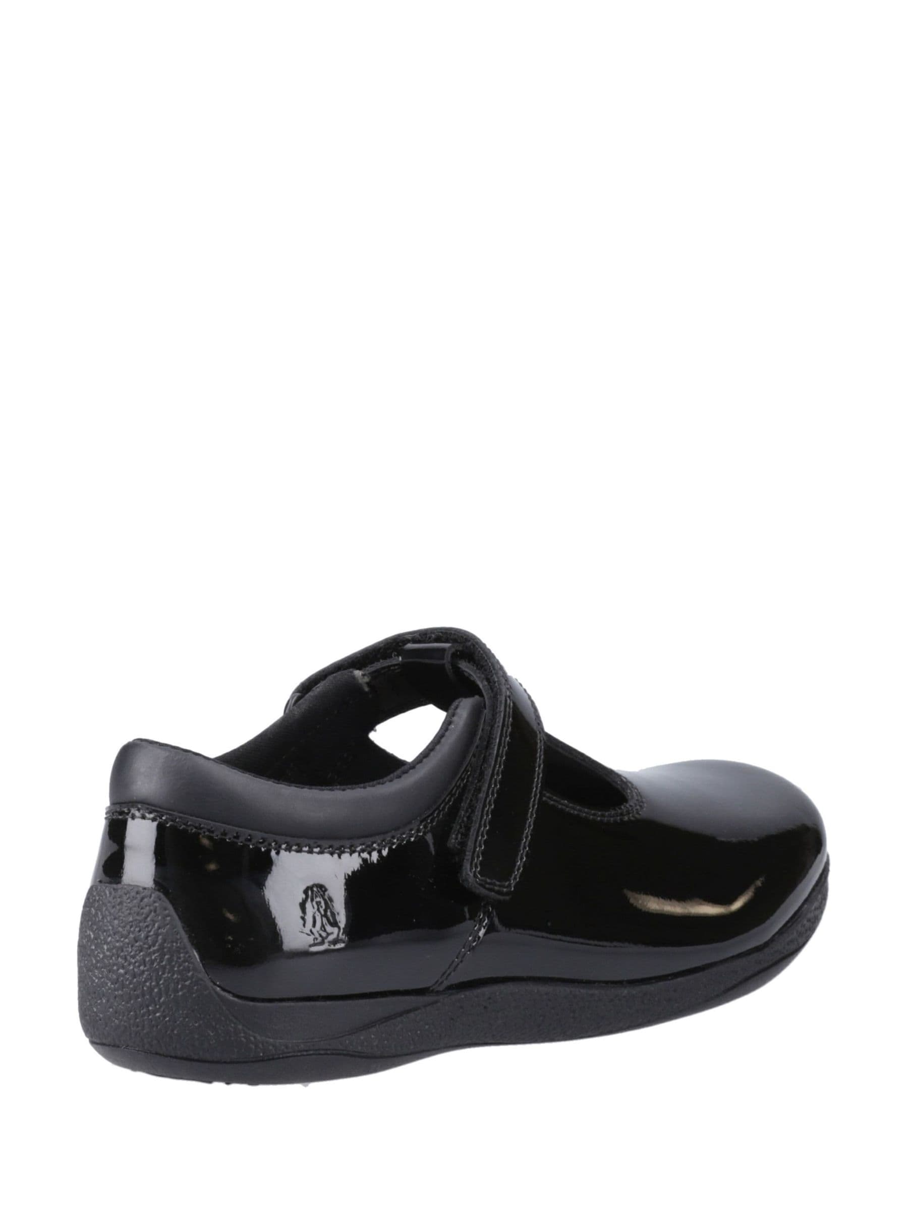 Hush Puppies Black Caitlin T-Bar Patent Junior School Shoes image 3