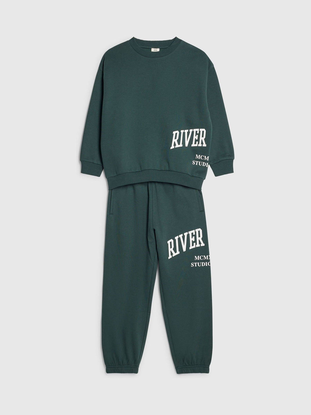 River Island Green River Varsity Sweatshirt & Joggers Set - image 1