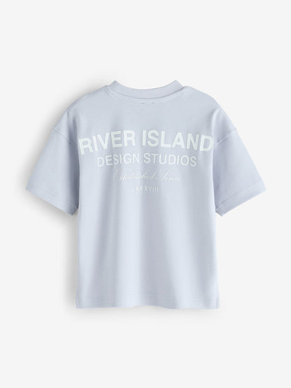 Dsiney Kidz - River Island Brown Branded Back Print T-Shirt 3 Pack image 3