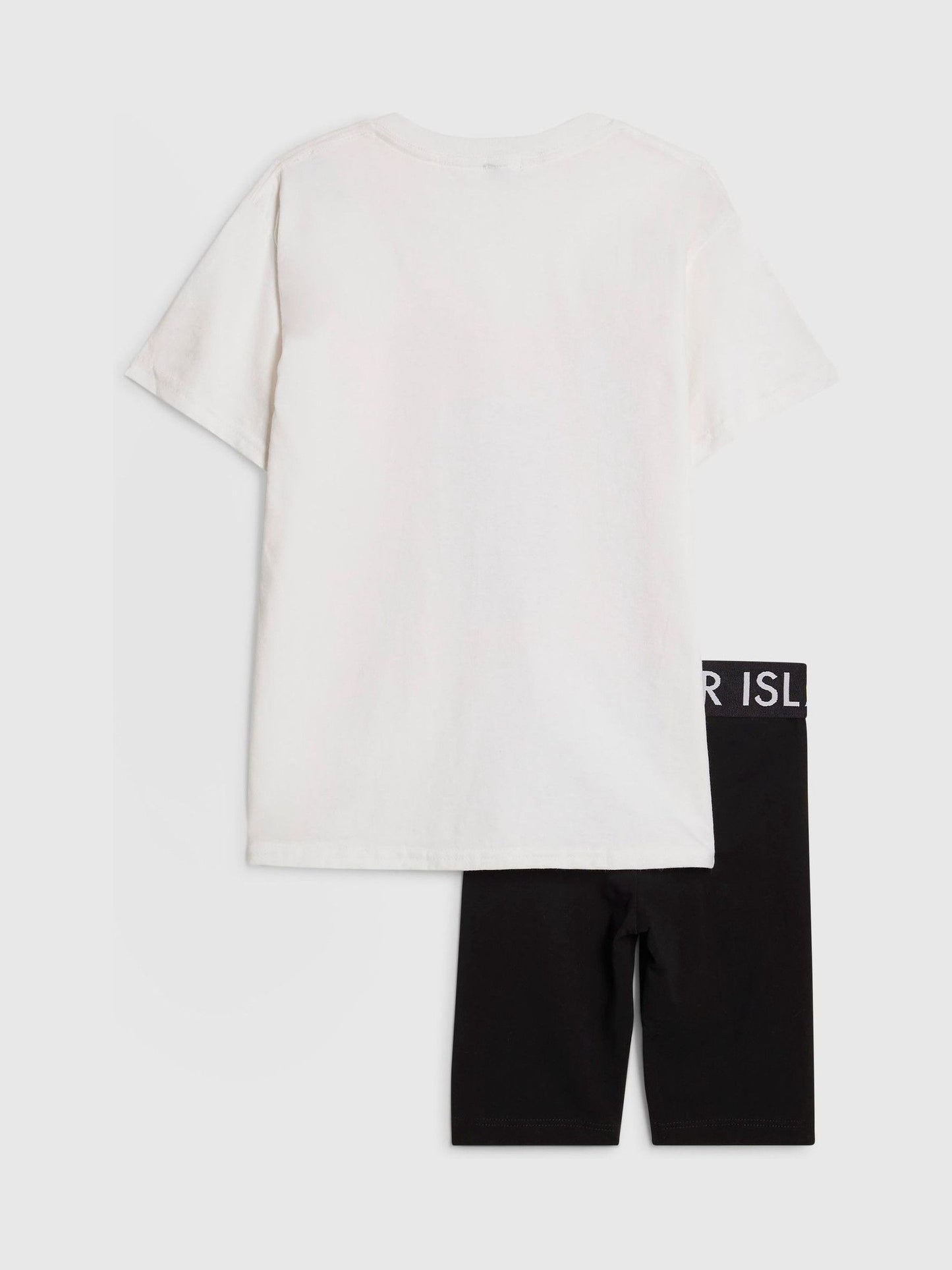 Dsiney Kidz - River Island White Pop Soda Queen T-Shirt & Cycle Short Set image 2