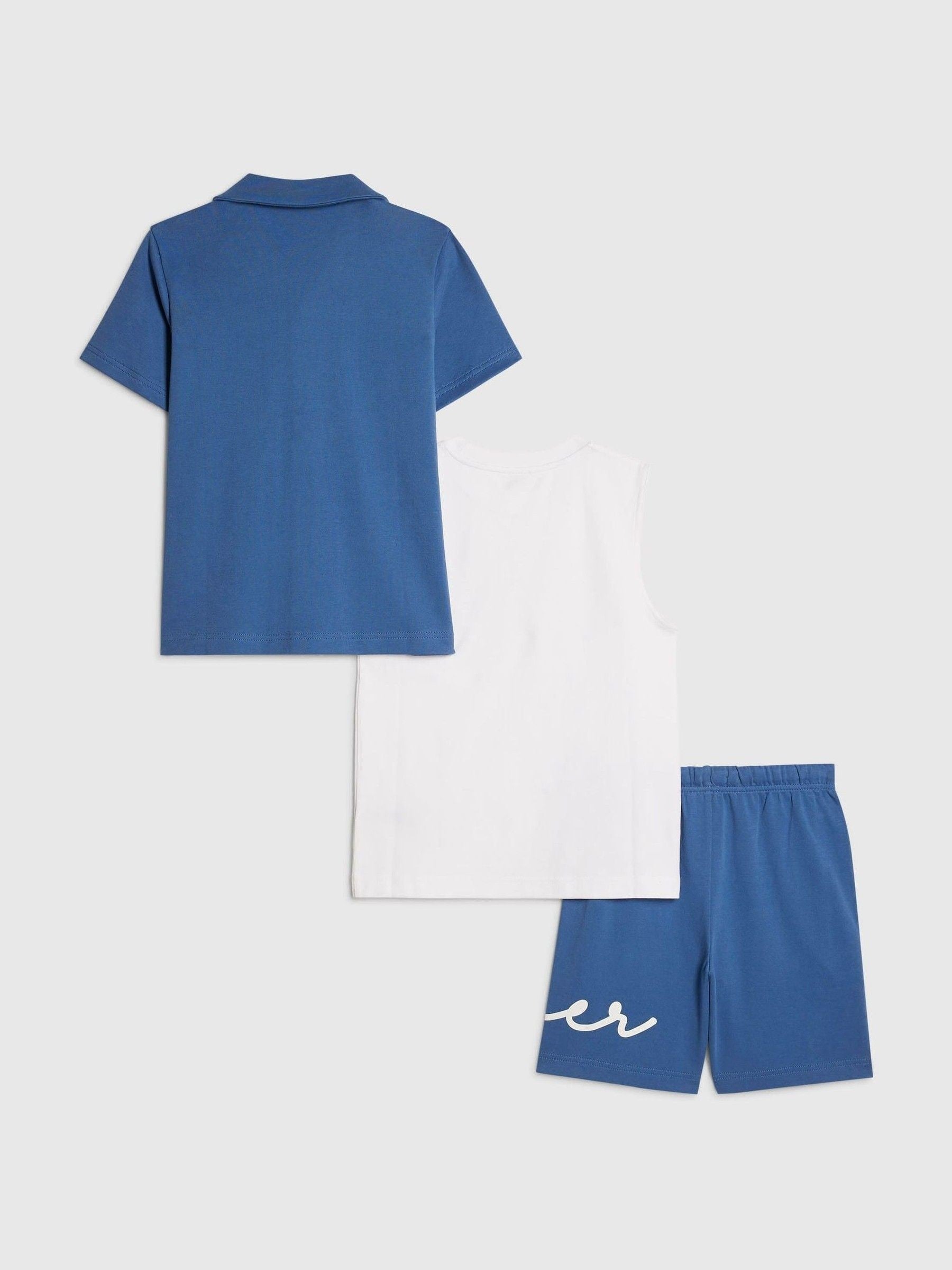 Dsiney Kidz - River Island Blue River Logo Shirt & Shorts Set 3 Piece image 2