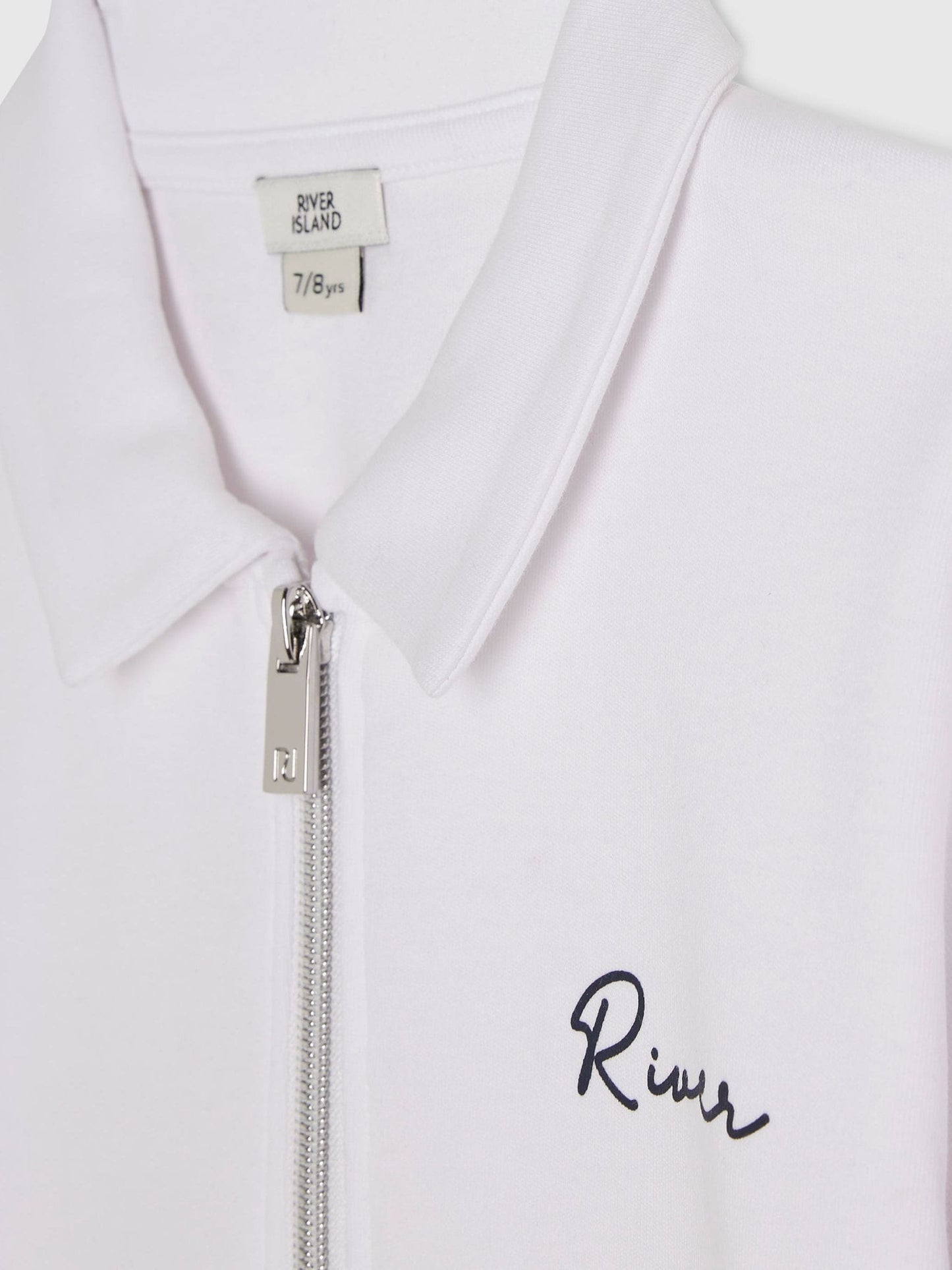 Dsiney Kidz - River Island White Logo Polo Shirt & Short Set image 4