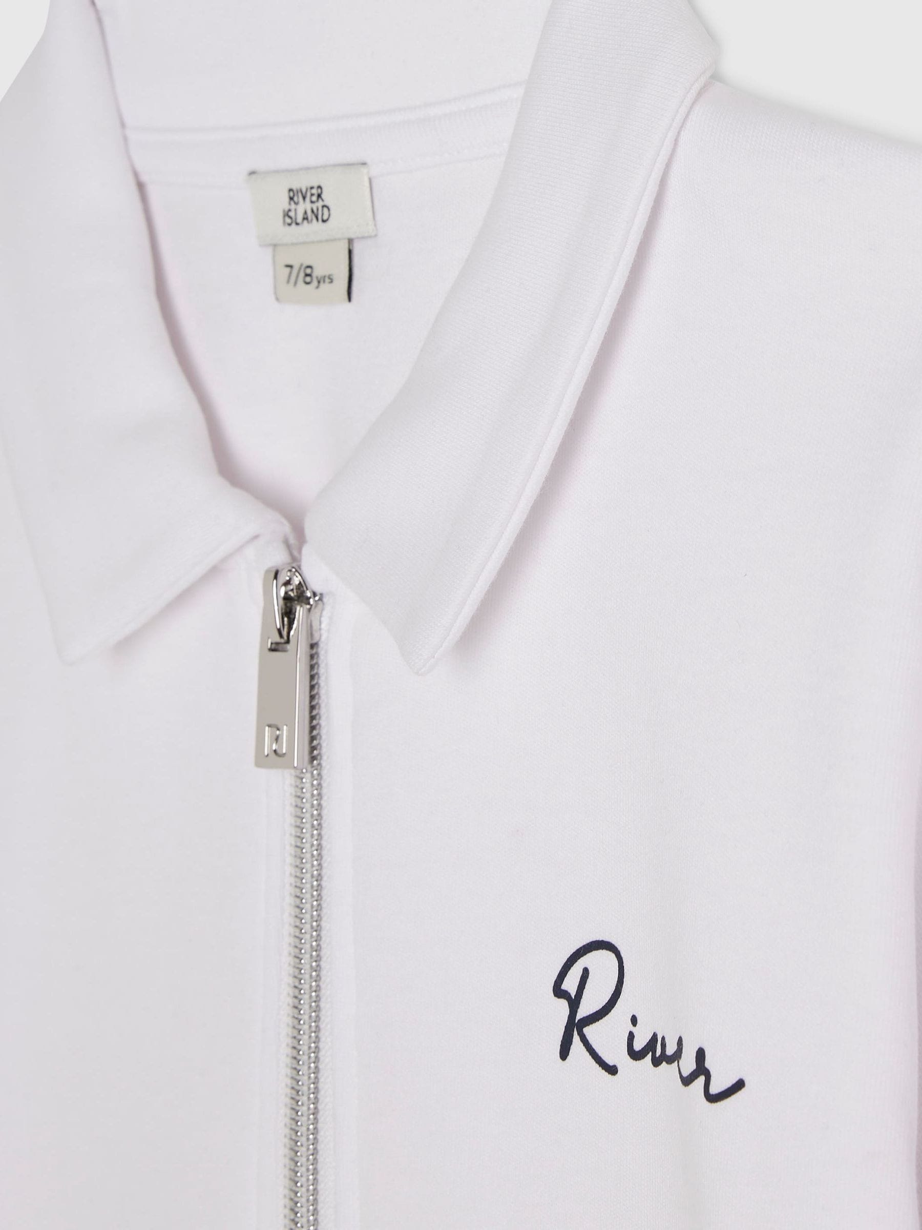 Dsiney Kidz - River Island White Logo Polo Shirt & Short Set image 4