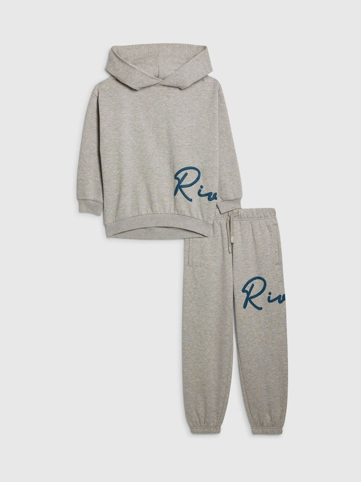 River Island Grey River Logo Hoodie & Jogger Set - image 1