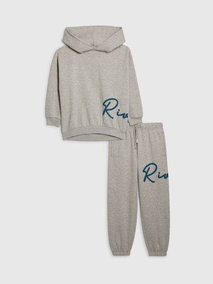 River Island Grey River Logo Hoodie & Jogger Set - image 1