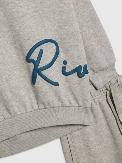River Island Grey River Logo Hoodie & Jogger Set - image 4
