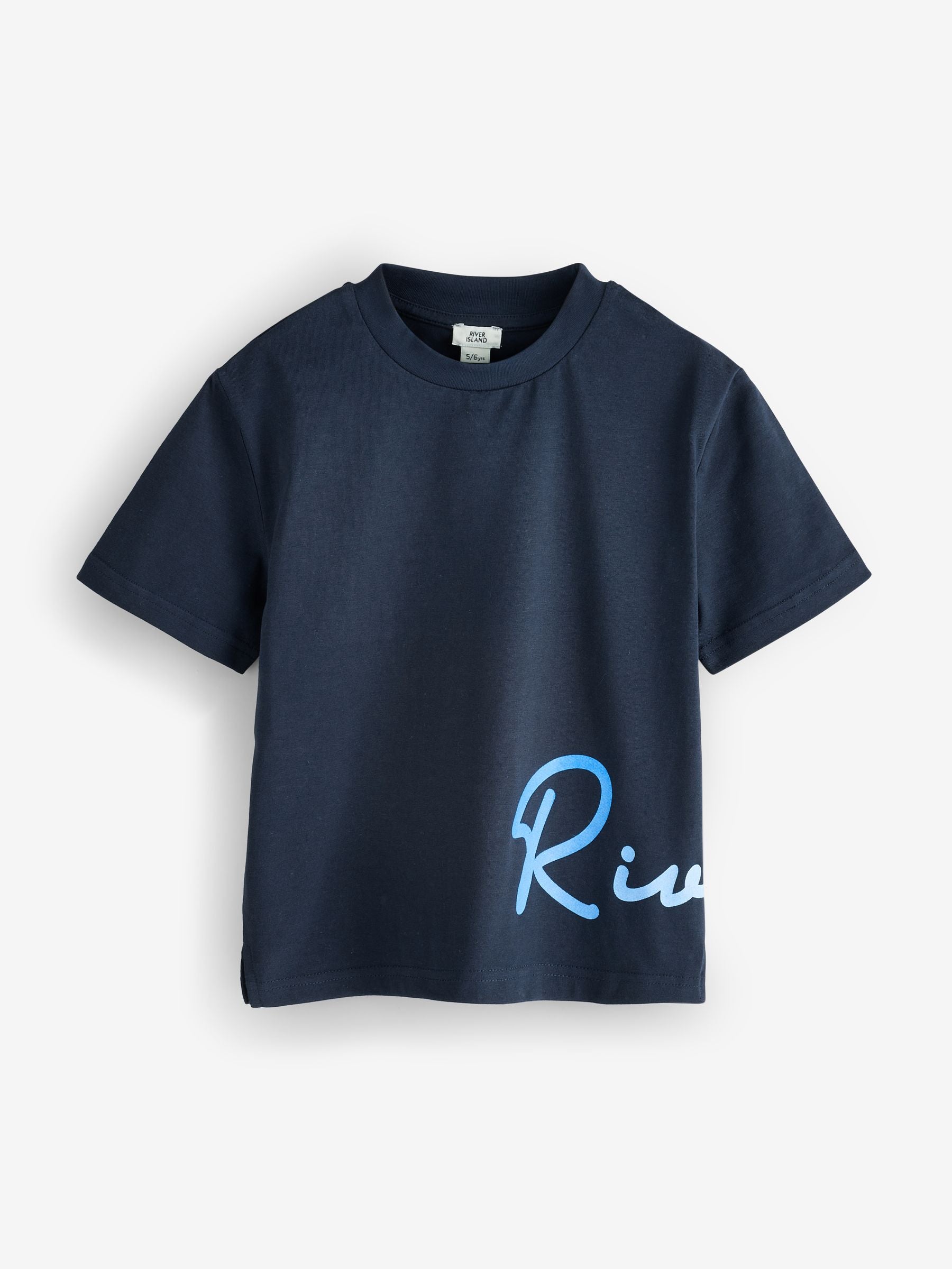 Dsiney Kidz - River Island Blue River Logo Regular Fit T-Shirt 2 Pack image 2