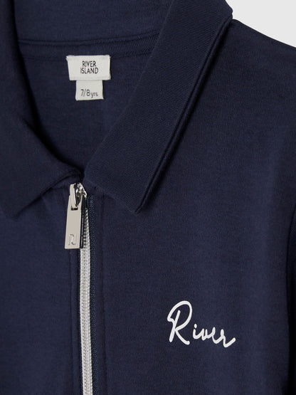 Dsiney Kidz - River Island Blue River Logo Polo Shirt & Shorts Set image 4