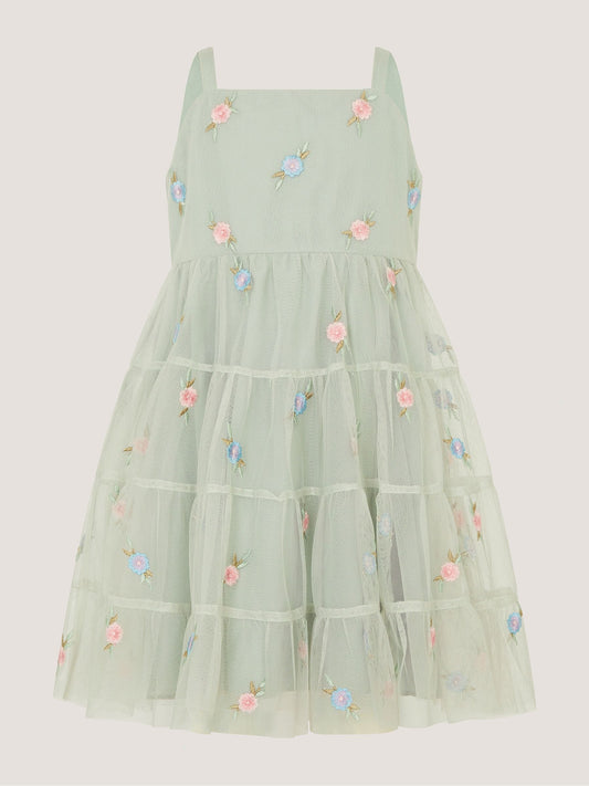 Dsiney Kidz - Monsoon Green Baby Luna Emb Thea Dress image 2