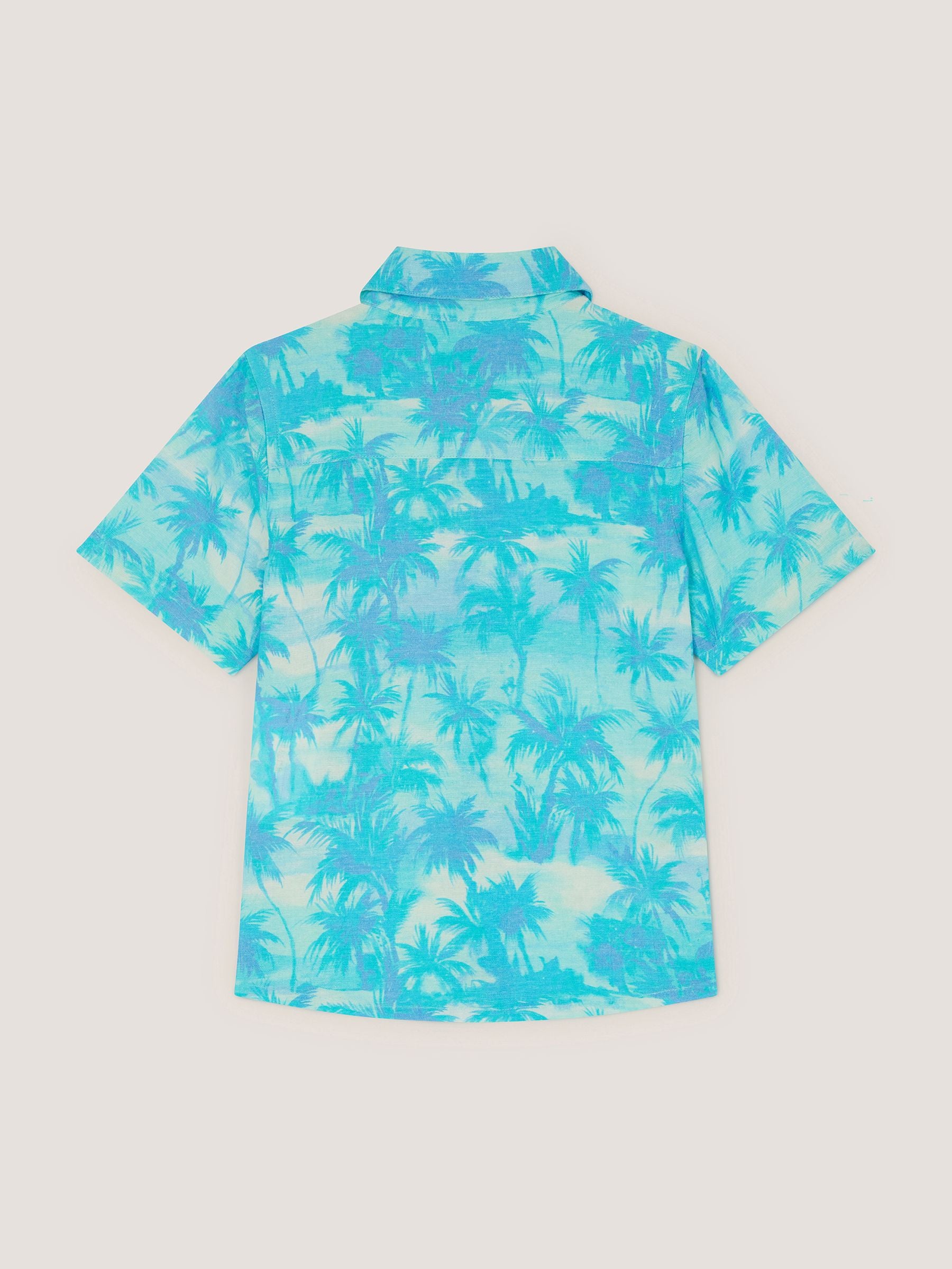 Dsiney Kidz - Monsoon Blue Blue Palm Print Short Sleves Shirt image 2