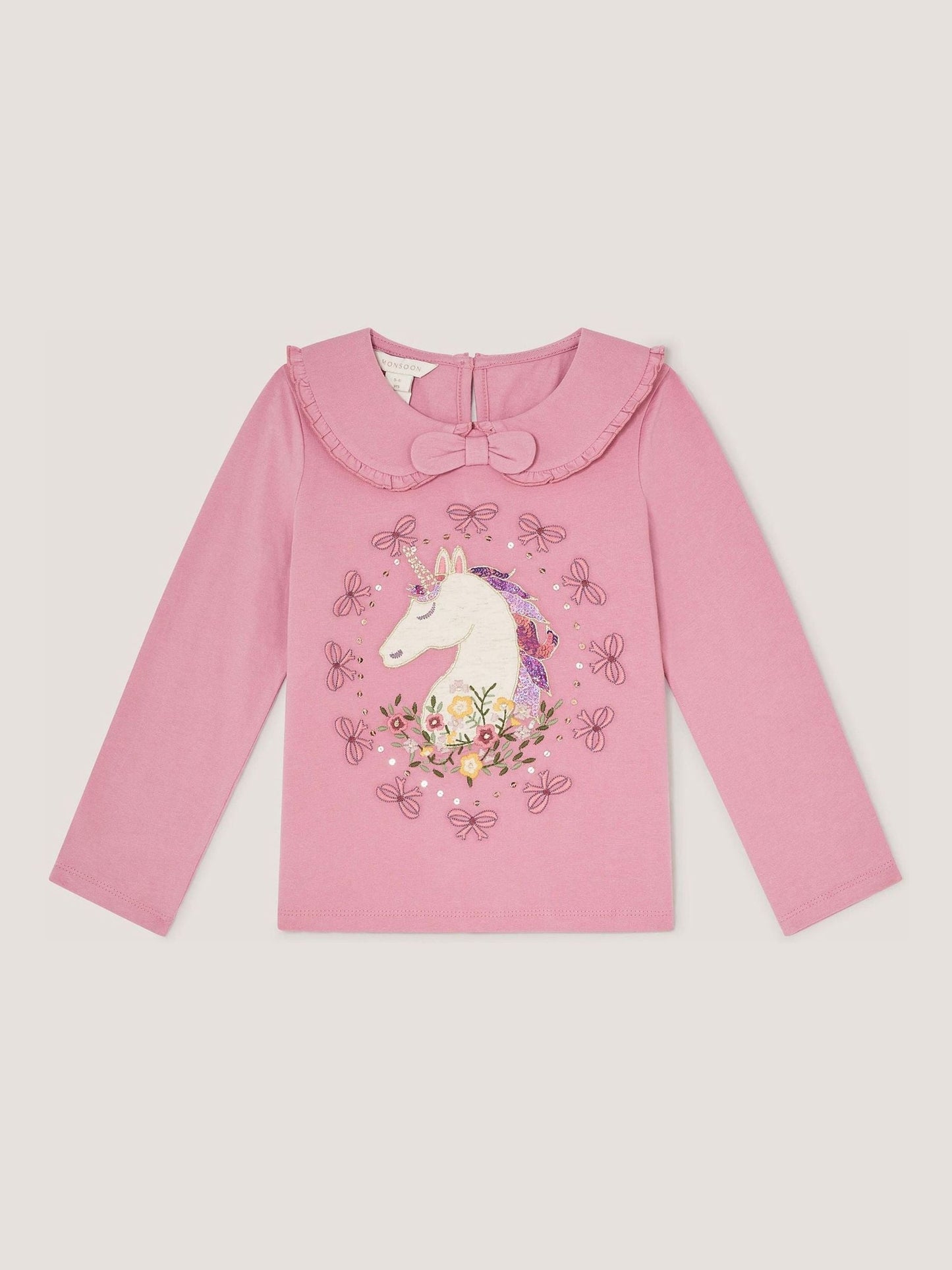 Dsiney Kidz - Monsoon Pink Unicorn Portrait Long Sleeve Top image 2