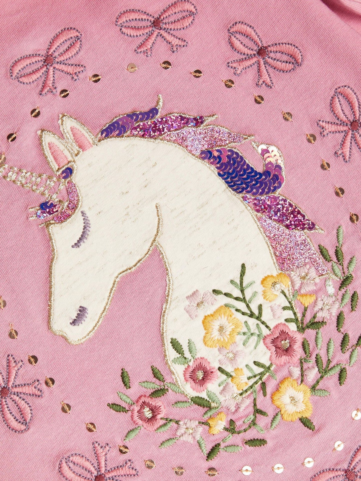 Dsiney Kidz - Monsoon Pink Unicorn Portrait Long Sleeve Top image 3