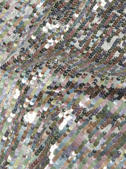 Dsiney Kidz - Monsoon Silver Rainbow Sequin Party Dress image 4