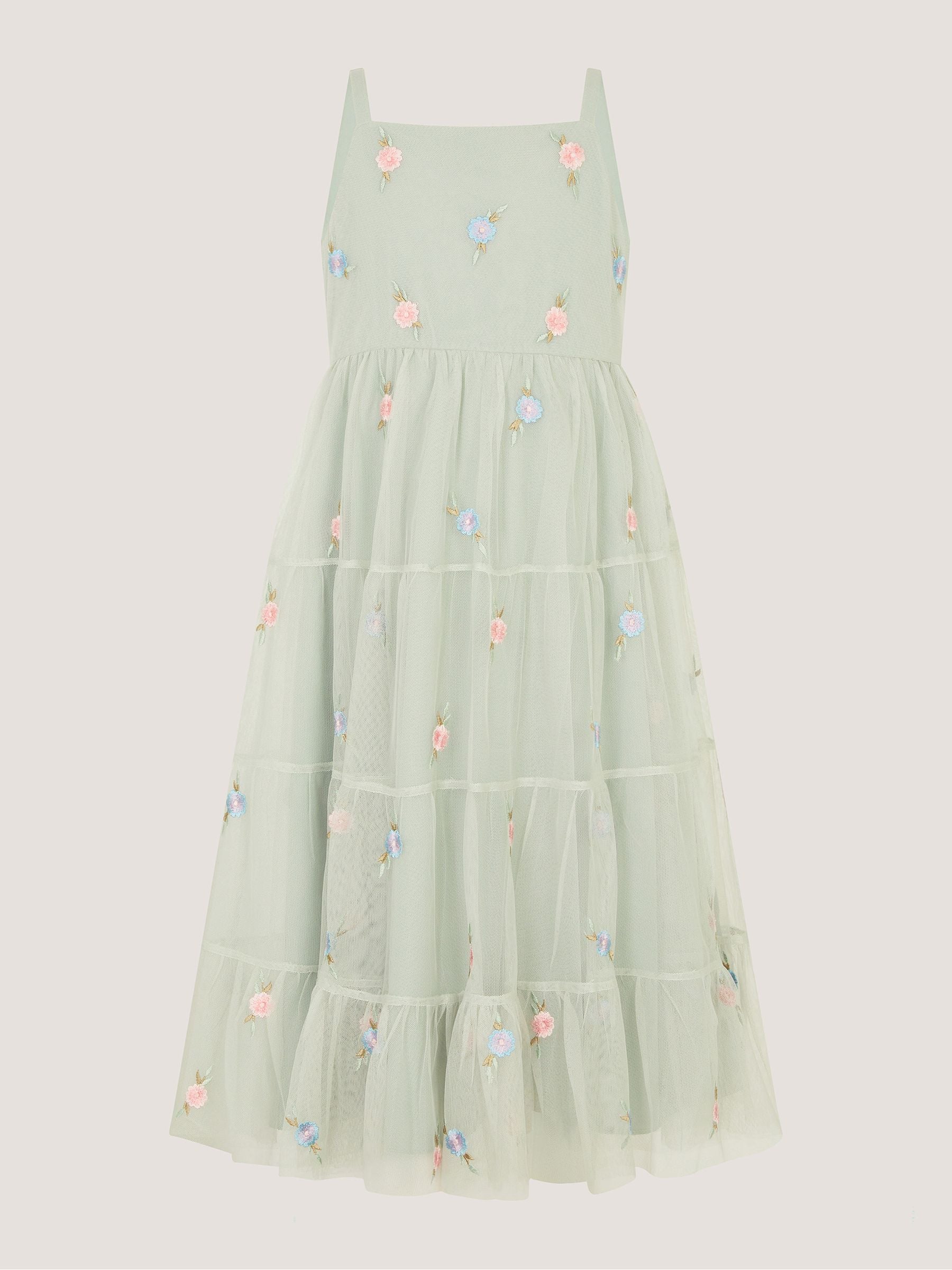 Dsiney Kidz - Monsoon Green Luna Emb Thea Maxi Dress image 2