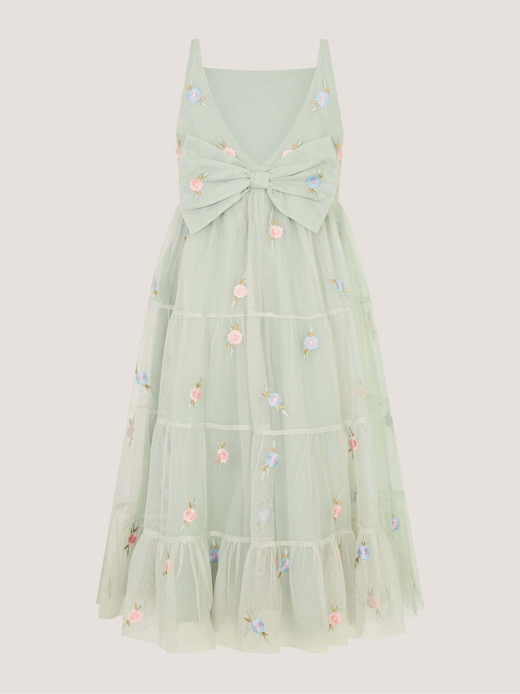 Dsiney Kidz - Monsoon Green Luna Emb Thea Maxi Dress image 3