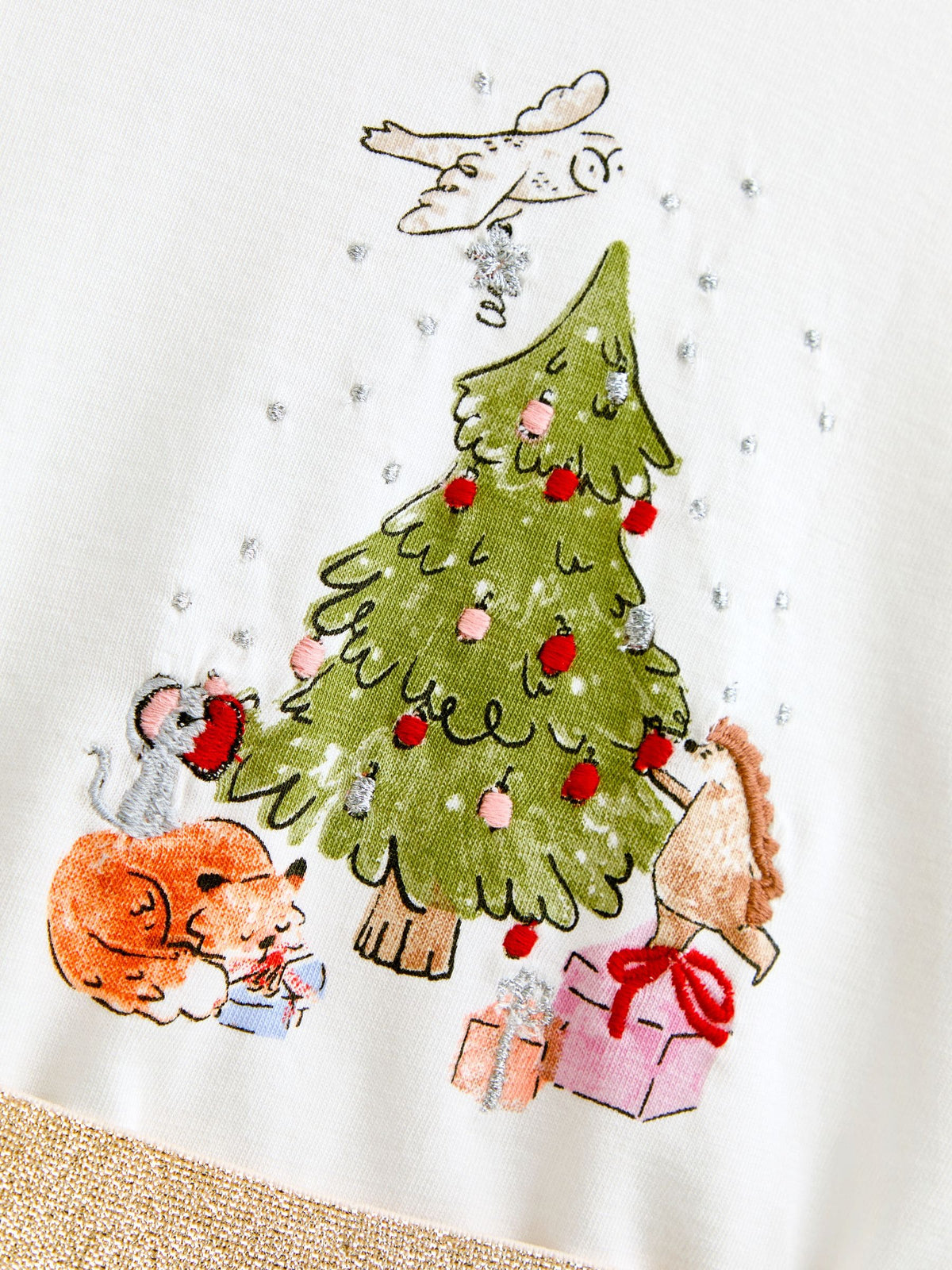 JoJo Maman Bébé Olive Green Christmas Tree Tulle Skirt & Top Set - image 10