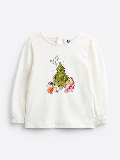 JoJo Maman Bébé Olive Green Christmas Tree Tulle Skirt & Top Set - image 6
