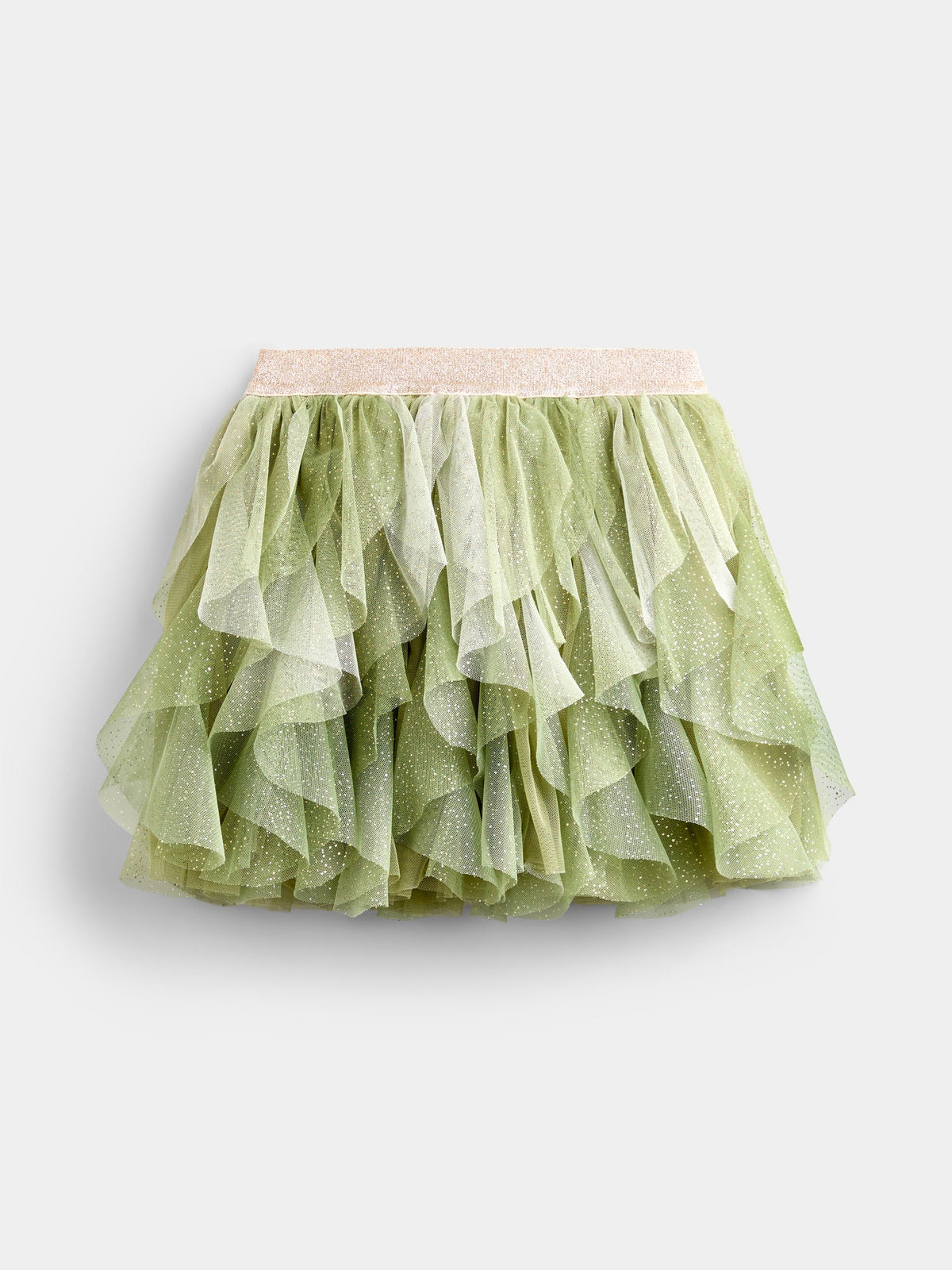 JoJo Maman Bébé Olive Green Christmas Tree Tulle Skirt & Top Set - image 8