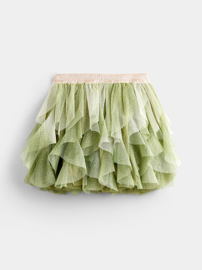 JoJo Maman Bébé Olive Green Christmas Tree Tulle Skirt & Top Set - image 9