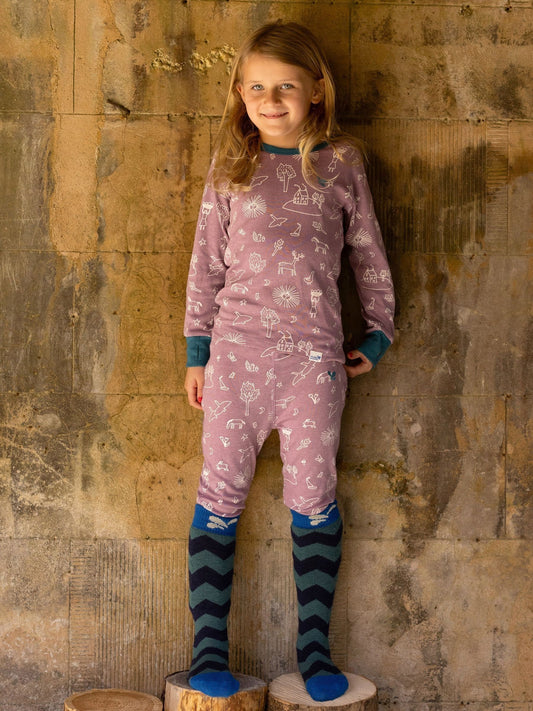 Dsiney Kidz - Muddy Puddles Purple Thermal Baselayer Top image 1