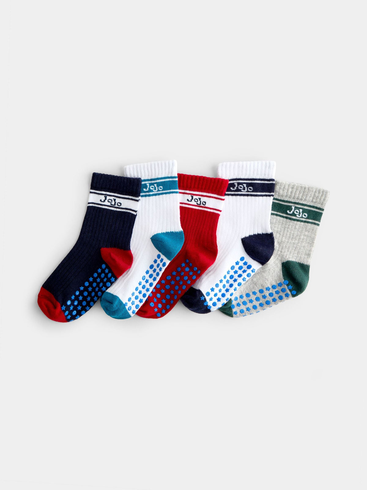 JoJo Maman Bébé Blue Stripe 5-Pack Socks - image 1