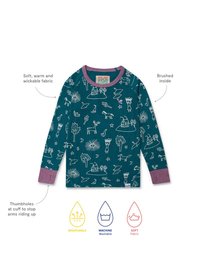 Dsiney Kidz - Muddy Puddles Green Thermal Baselayer Top image 4