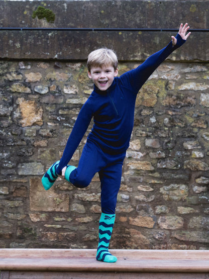 Dsiney Kidz - Muddy Puddles Navy Blue Thermal Baselayer Top image 1