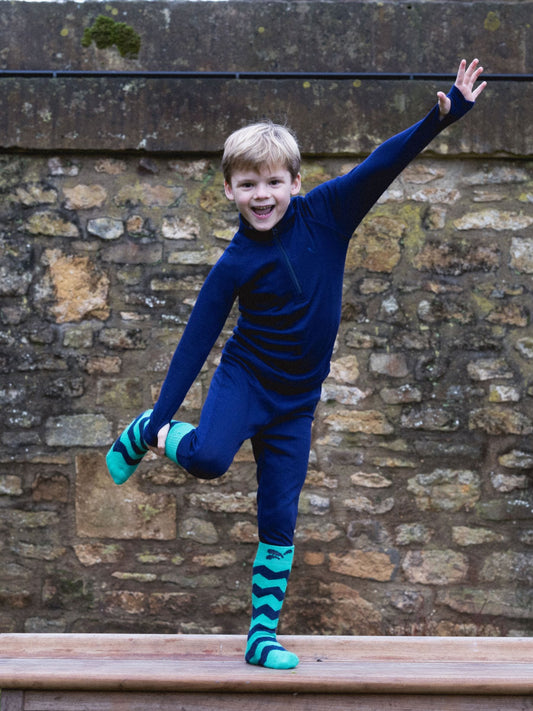Dsiney Kidz - Muddy Puddles Navy Blue Thermal Baselayer Top image 1