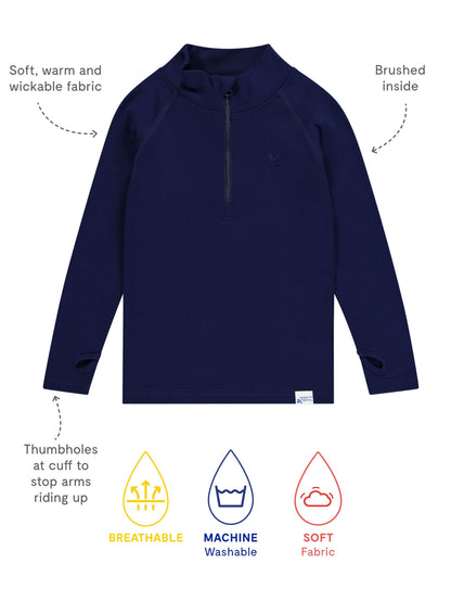 Dsiney Kidz - Muddy Puddles Navy Blue Thermal Baselayer Top image 4