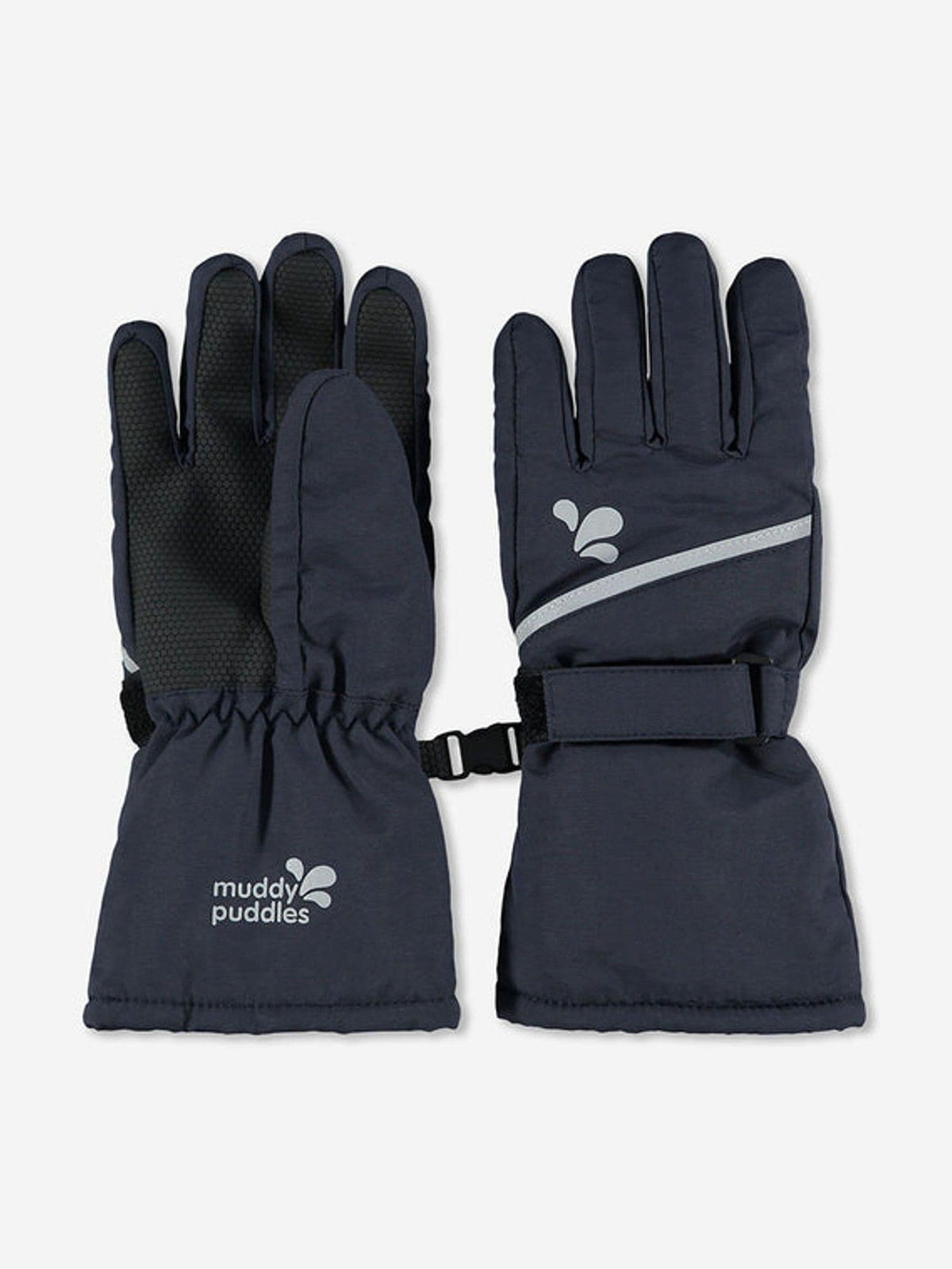 Muddy Puddles Navy Blue Waterproof Ski Gloves - image 1