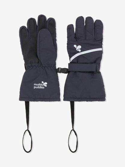 Muddy Puddles Navy Blue Waterproof Ski Gloves - image 2
