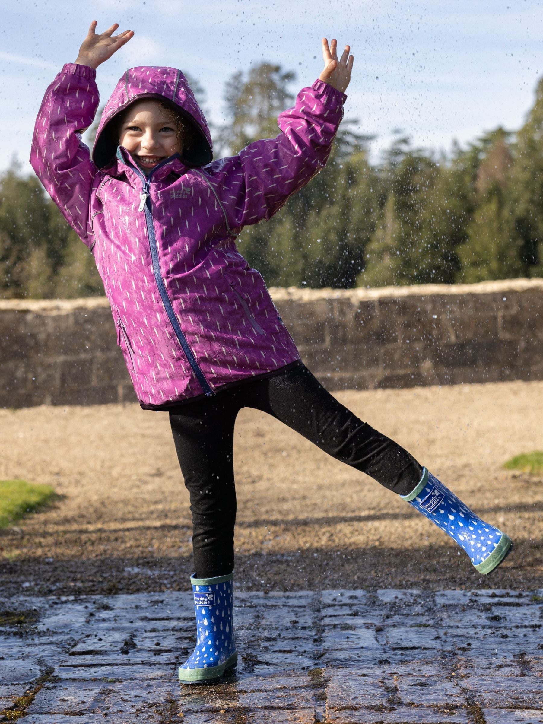 Dsiney Kidz - Muddy Puddles Pink Waterproof EcoSplash Jacket image 1