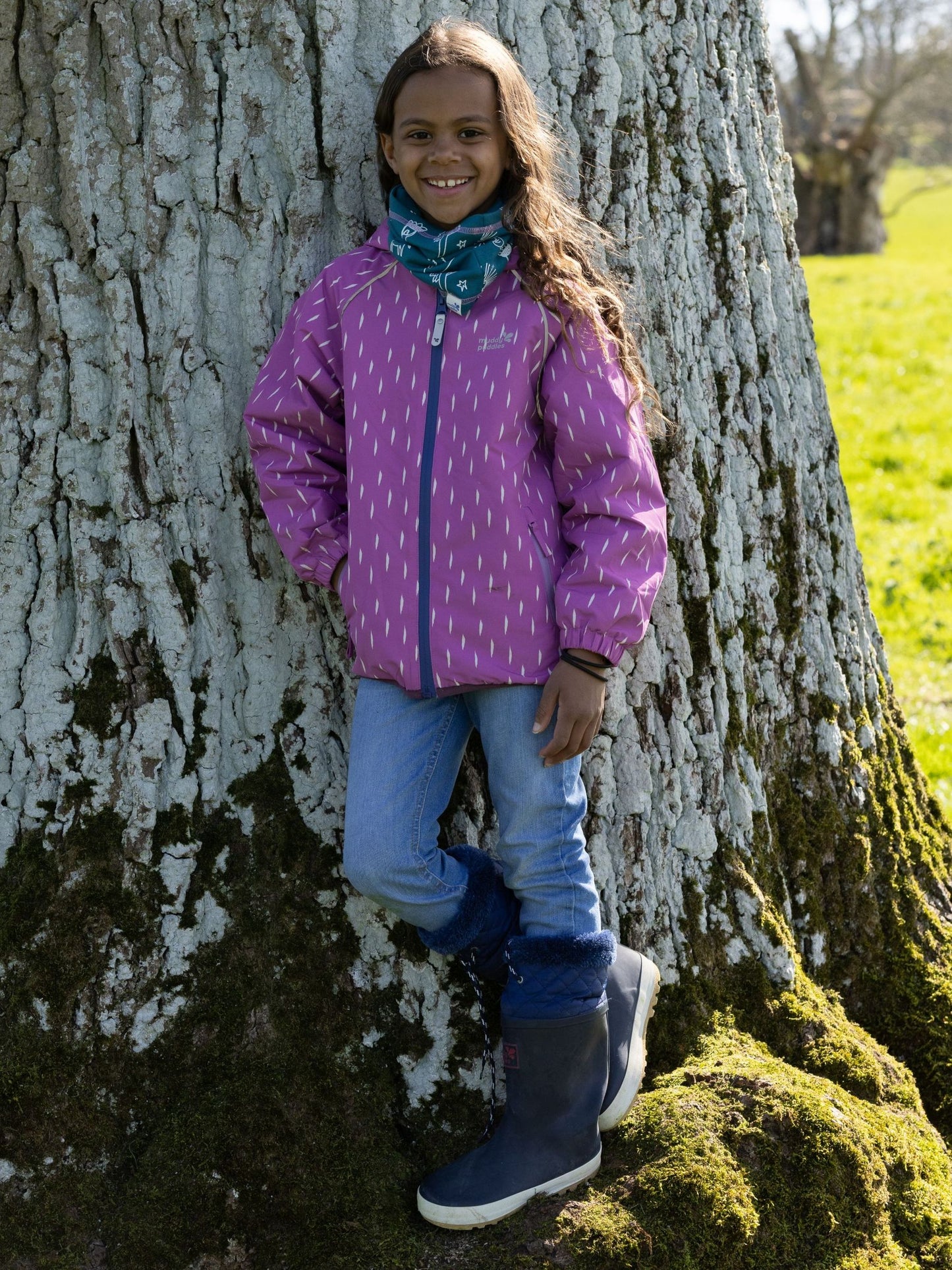Dsiney Kidz - Muddy Puddles Pink Waterproof EcoSplash Jacket image 2