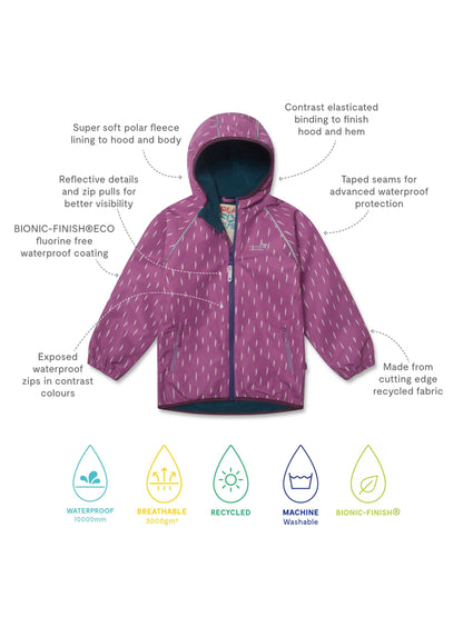 Dsiney Kidz - Muddy Puddles Pink Waterproof EcoSplash Jacket image 7