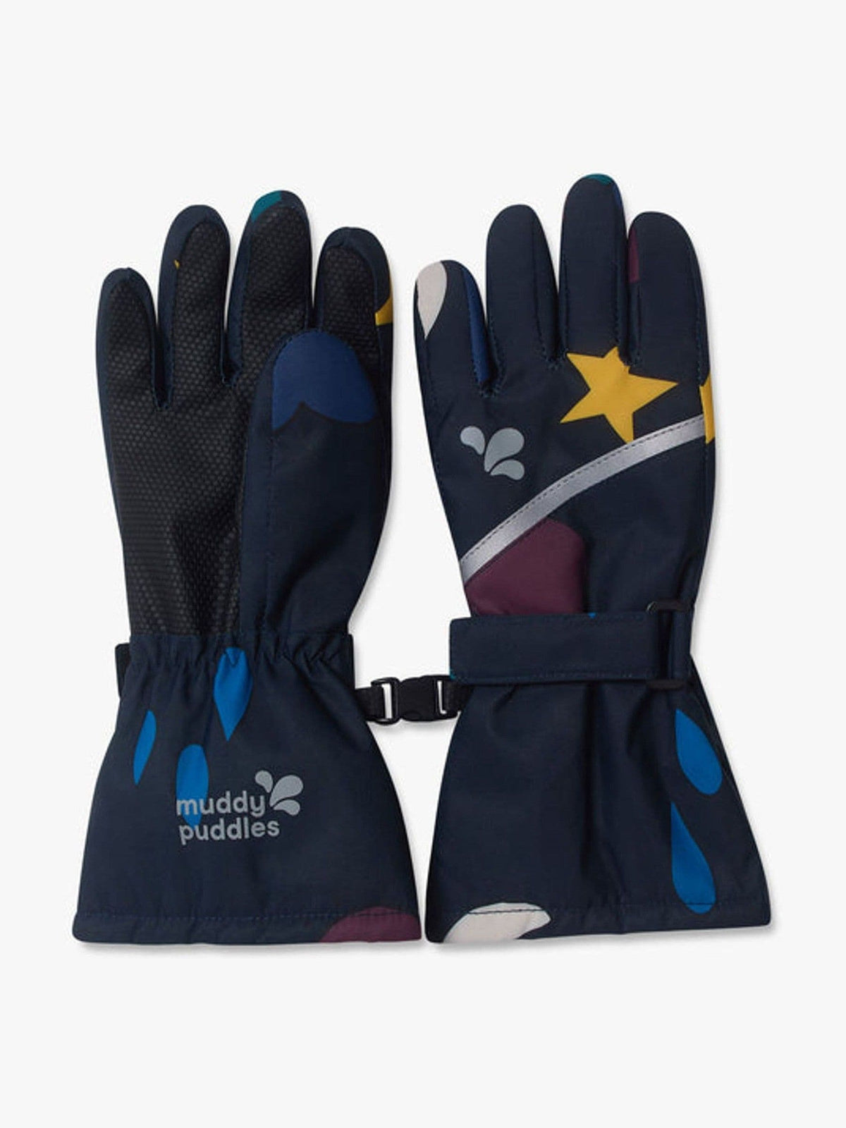 Muddy Puddles Blue Waterproof Ski Gloves - image 1