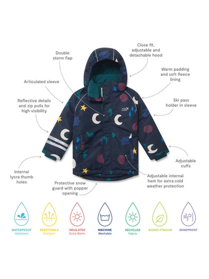 Muddy Puddles Blue Waterproof Ski Jacket - image 3